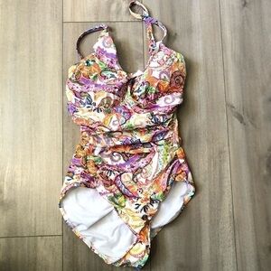 Lauren Ralph Lauren Paisley One Piece Underwire Swimsuit 4